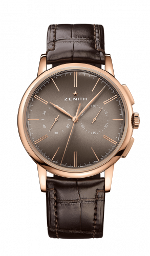 Zenith Elite Chronograph Classic Rose Gold / Grey / Alligator 18.2270.4069/18.C498