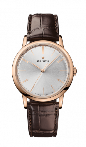 Zenith Elite Classic Rose Gold / Silver / Alligator 18.2290.679/01.C498