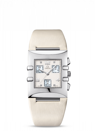 Omega Constellation Quadra Quartz 28 Chronograph Stainless Steel / White / Fabric 1841.35.71