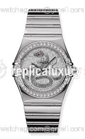 Omega Constellation Automatic 35.5 '95 White Gold / Year of the Snake 1900.40.51