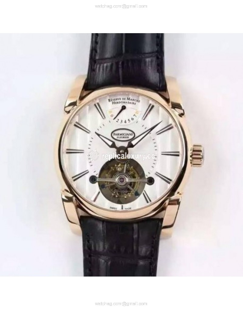 Parmigiani Fleurier Tonda Tourbillon Rose Gold White 