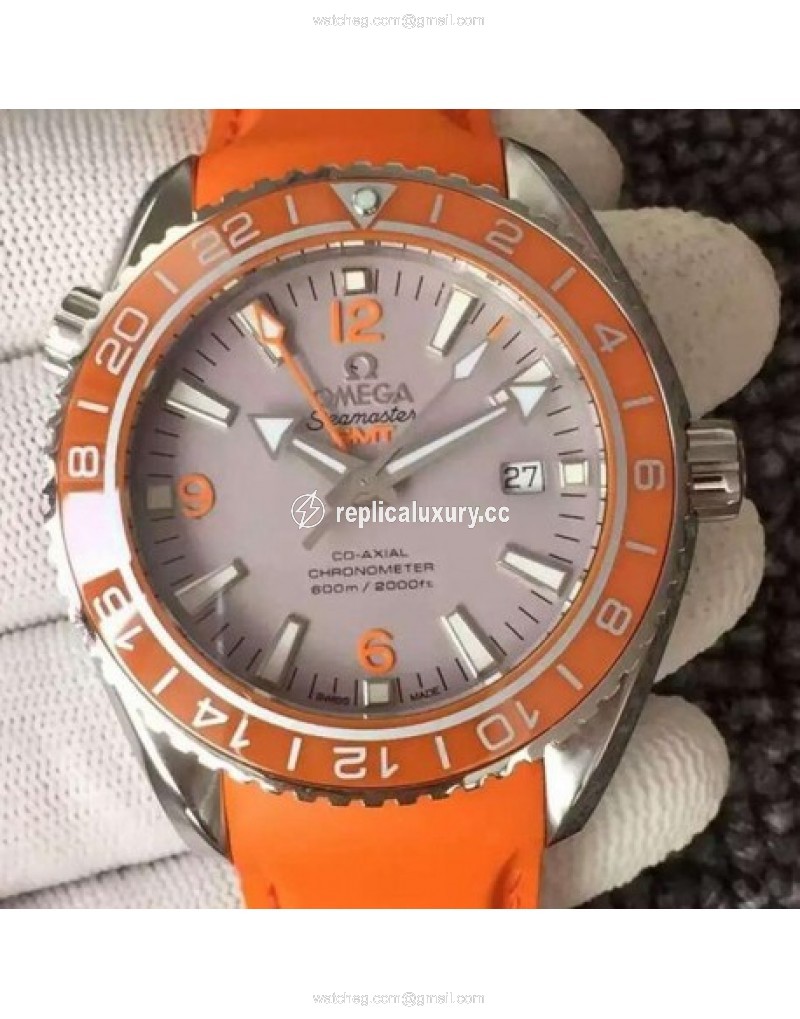 Omega Seamaster Planet Ocean GMT World Premiers Stainless Steel Gray 