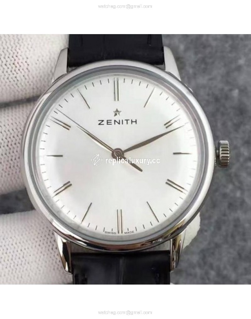 Zenith Elite 6150 03.2270.6150/01.C493 Stainless Steel White 