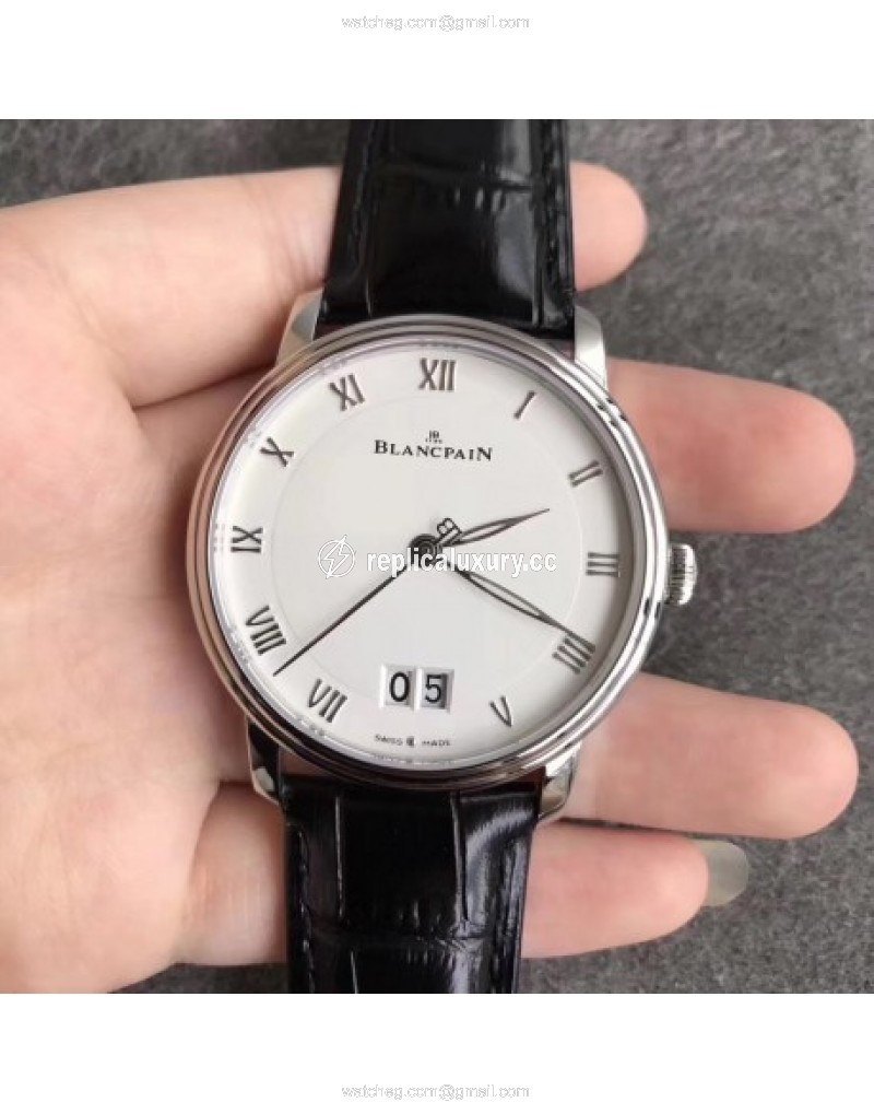 Blancpain Villeret Grande Date 6669-1127-55B HG V2 Stainless Steel White 