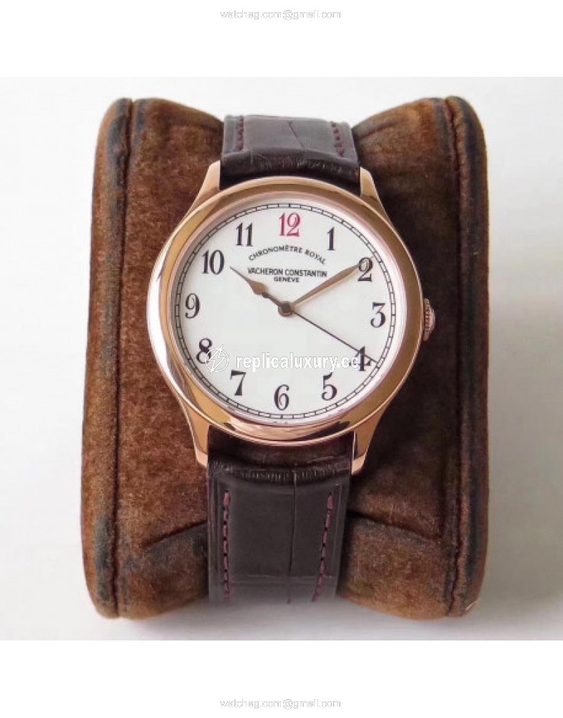 Vacheron Constantin Historiques Chronometre Royal 1907 86122/000R-9286 GS Rose Gold White 