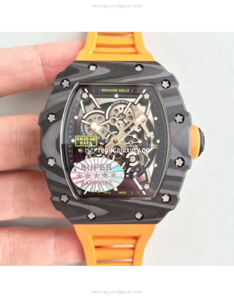 Richard Mille RM35-02 Rafael Nadal KV Forged Carbon Black Skeleton 