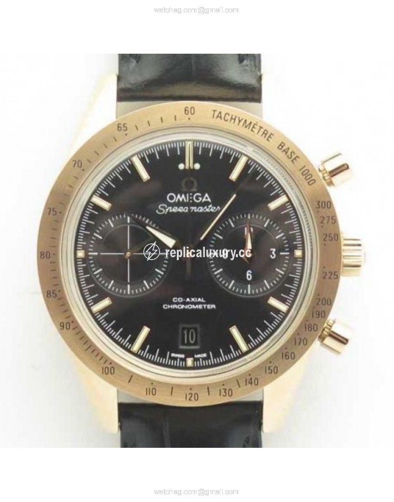 Omega Speedmaster ?57 Co-Axial Chronograph 41.5MM 331.53.42.51.02.002 OM Rose Gold Black 