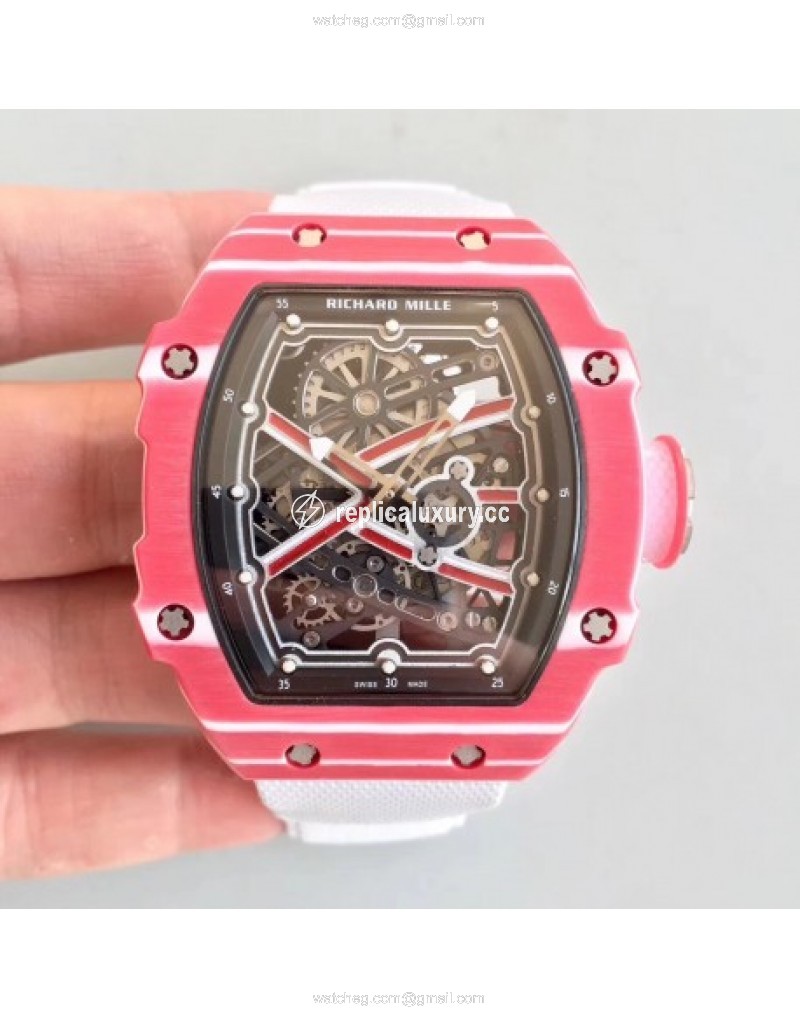Richard Mille RM67-02 High Jump Mutaz Essa Barshim RM Red Forged Carbon Black Skeleton 