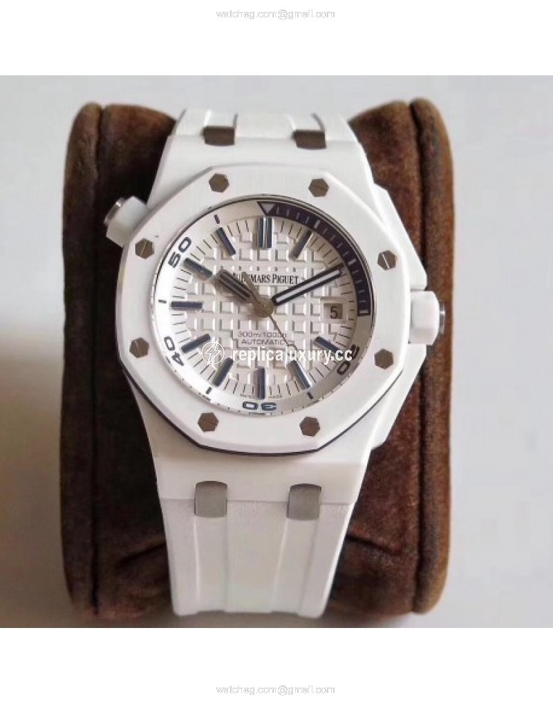 Audemars Piguet Royal Oak Offshore Diver 15707 JF V2 White Ceramic White 