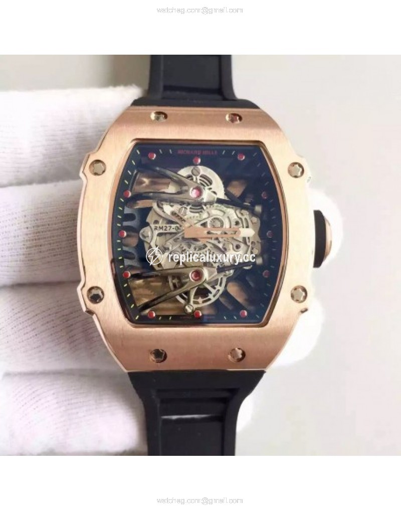 Richard Mille RM27-02 Rose Gold Black & Skeleton 