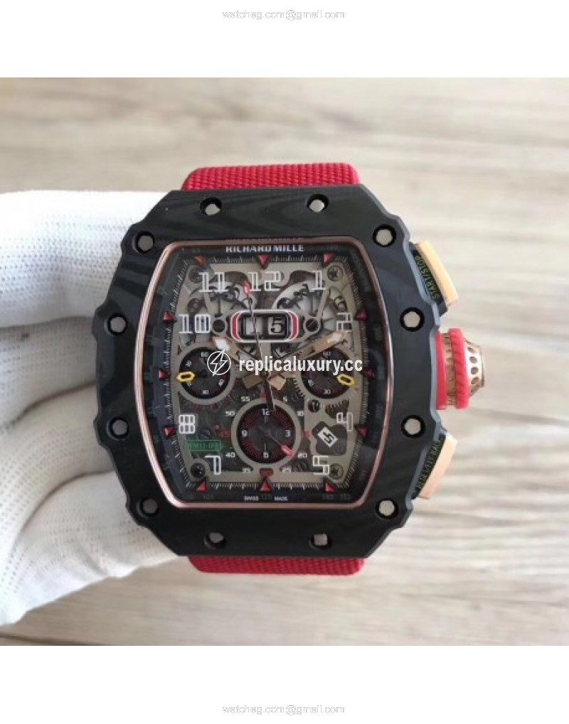 Richard Mille RM011-03 Flyback Chronograph KL Forged Carbon Black Skeleton 