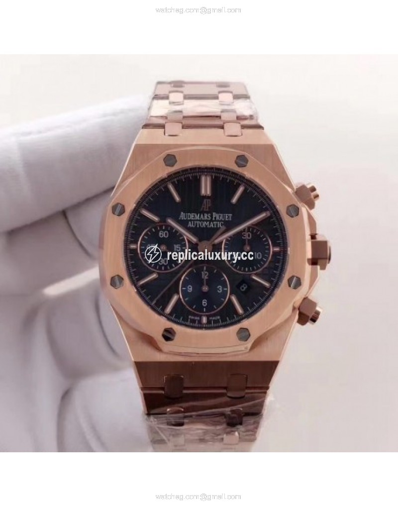 Audemars Piguet Royal Oak Chronograph 26331 JH Rose Gold Blue 
