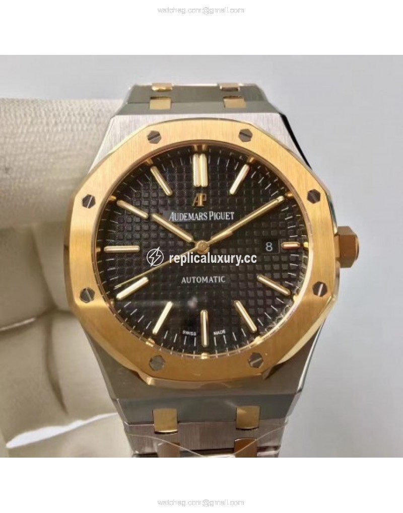 Audemars Piguet Royal Oak 15400 JF Stainless Steel & Yellow Gold Black 