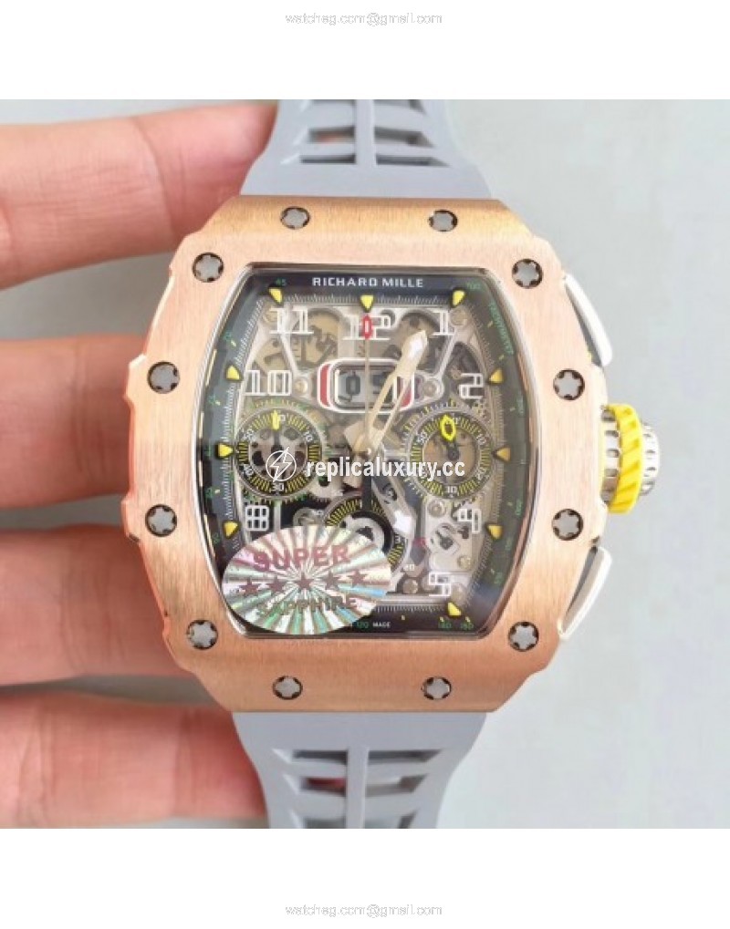 Richard Mille RM011 Felipe Massa Chronograph KV Rose Gold Skeleton 
