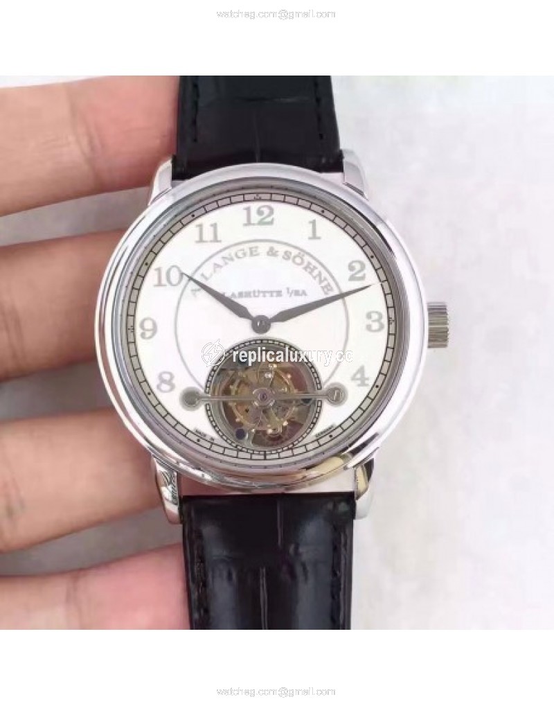 A. Lange & Sohne 1815 Tourbillon 730.032 LH Stainless Steel White 