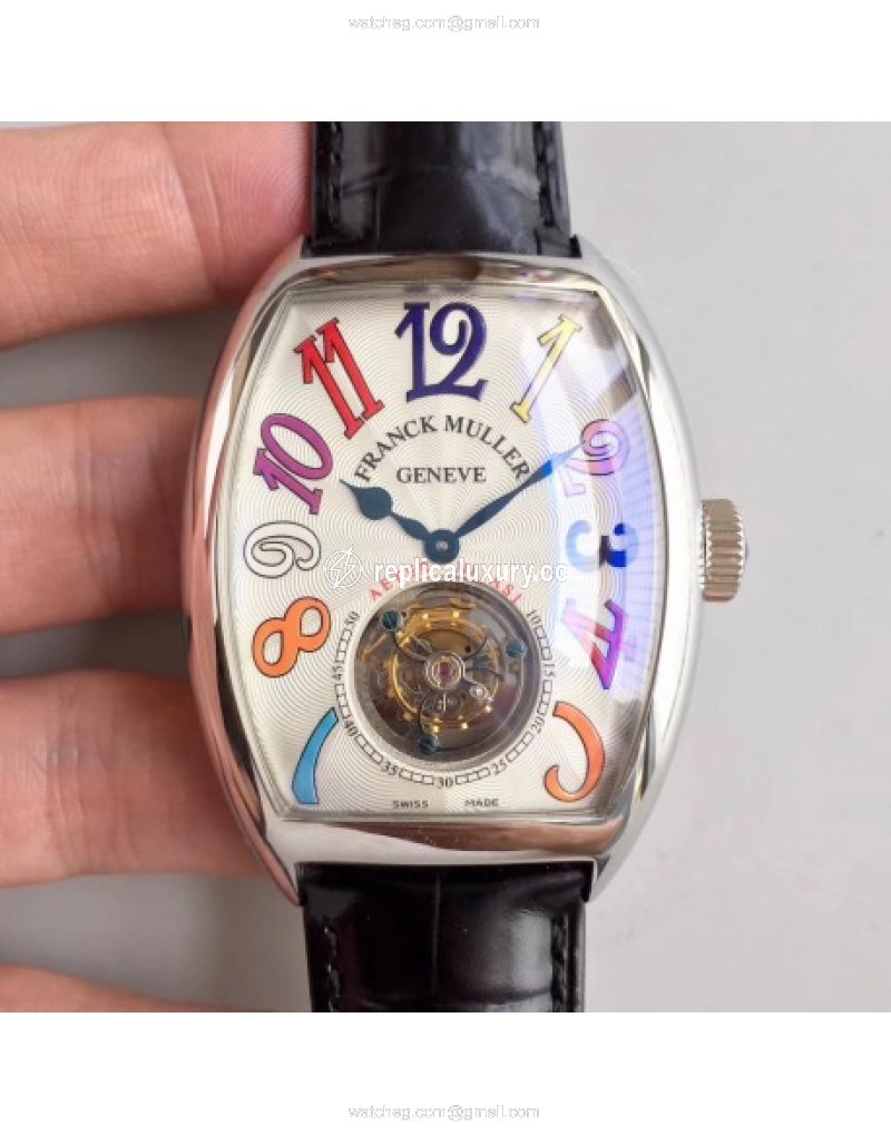 Franck Muller Crazy Color Dreams Tourbillon 8880 LH Stainless Steel White 