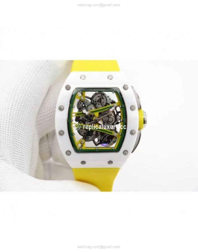 Richard Mille RM59-01M White Ceramic Green Skeleton 