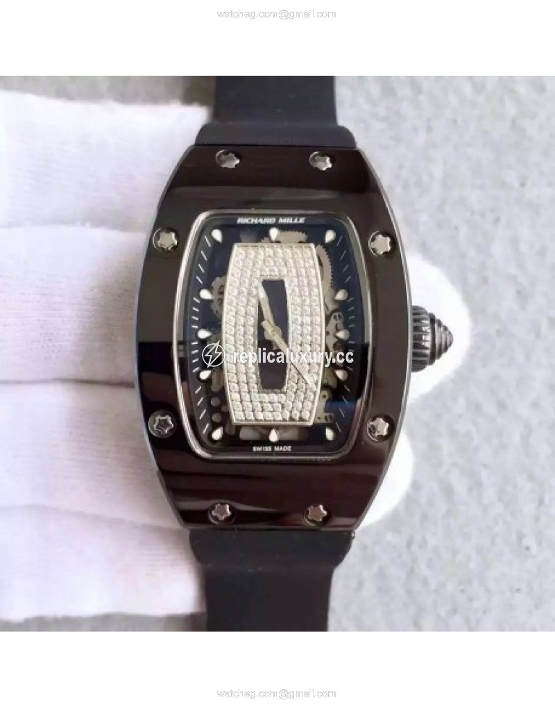 Richard Mille RM07 Ladies PVD Black & Diamonds 
