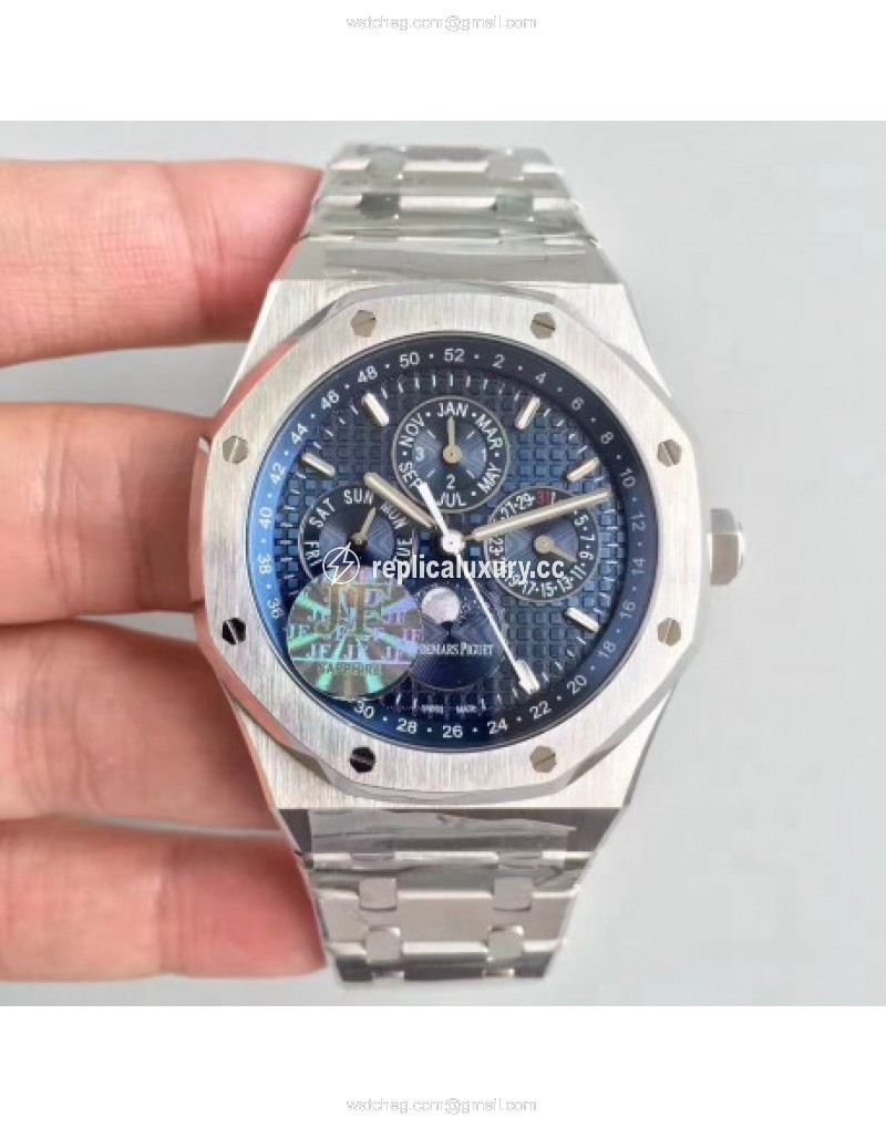 Audemars Piguet Royal Oak Perpetual Calendar 41MM 26574ST.OO.1220ST.02 JF Stainless Steel Blue 