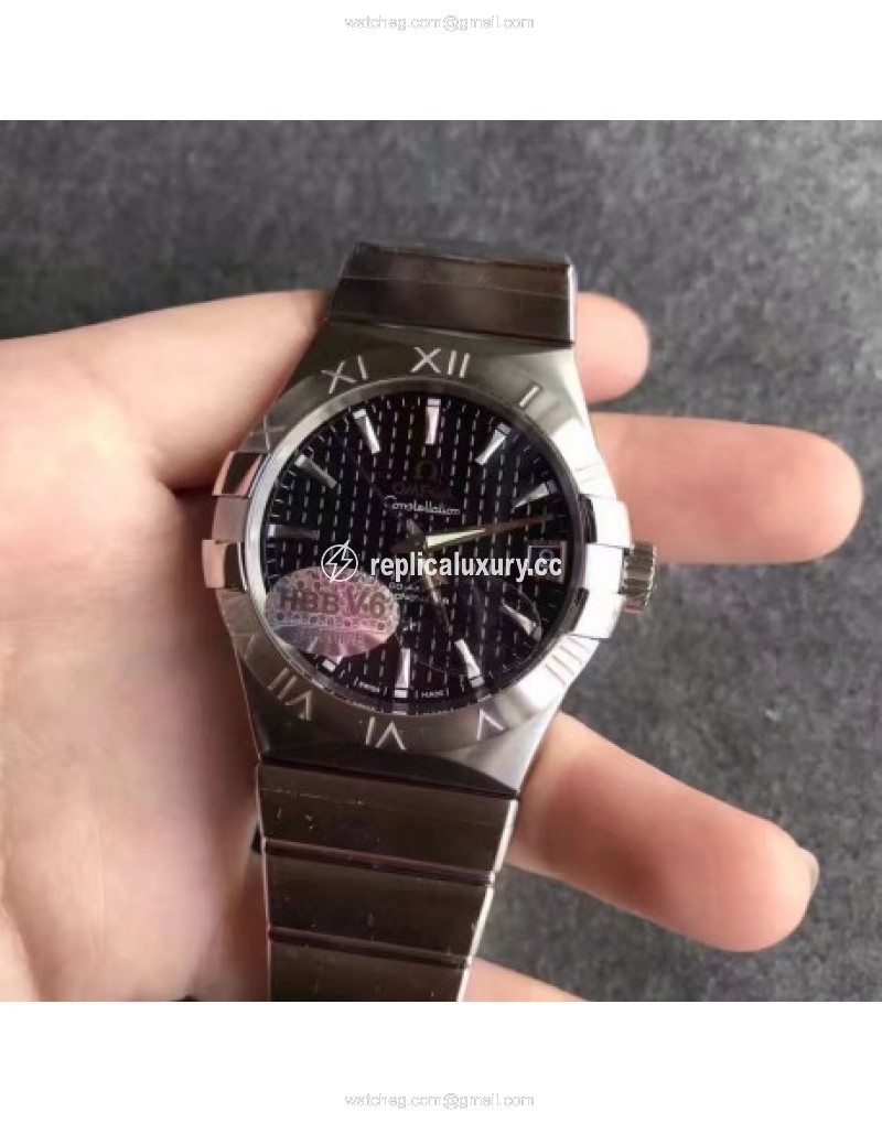 Omega Constellation 123.10.38.21.01.002 38MM V6 Stainless Steel Black 