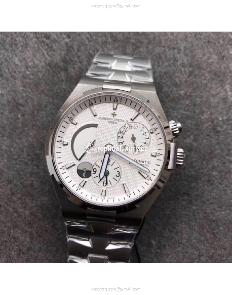 Vacheron Constantin Overseas Dual Time 47450/B01A-9226 TWA Stainless Steel Silver 