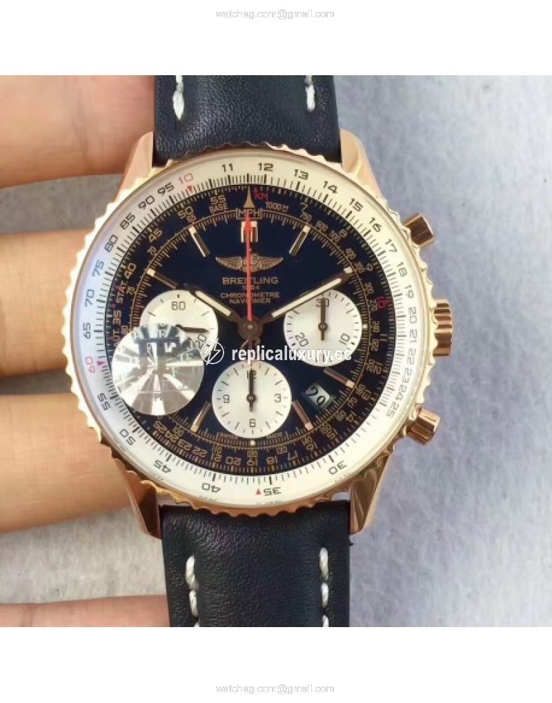 Breitling Navitimer 01 RB012012.BA49.435X.R20BA.1 JF Rose Gold Blue 