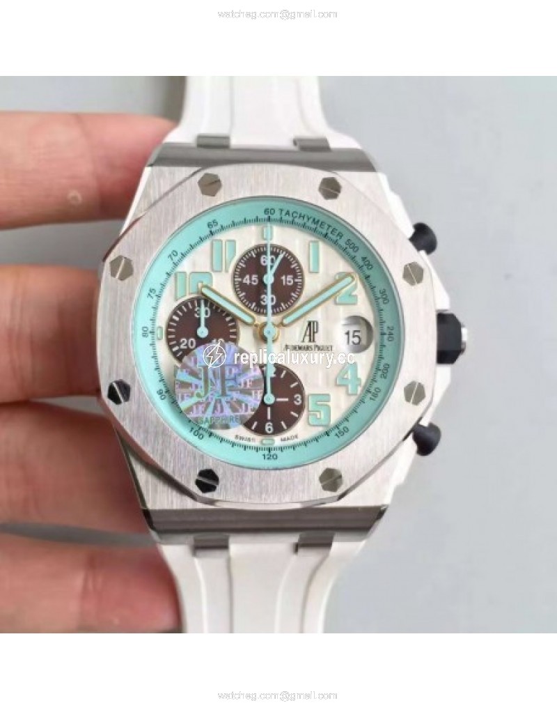 Audemars Piguet Royal Oak Offshore Montauk Highway 26187ST.OO.D801CR.01 JF V2 Stainless Steel White 