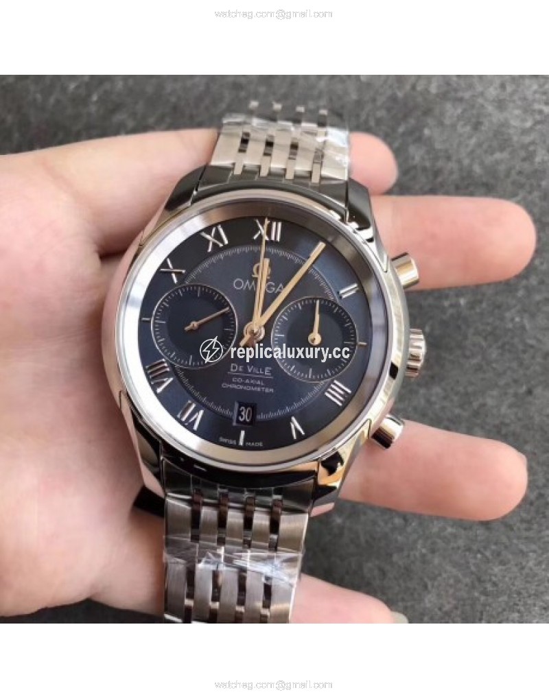 Omega De Ville Co-Axial Chronograph 42MM 431.10.42.51.03.001 OM Stainless Steel Blue 