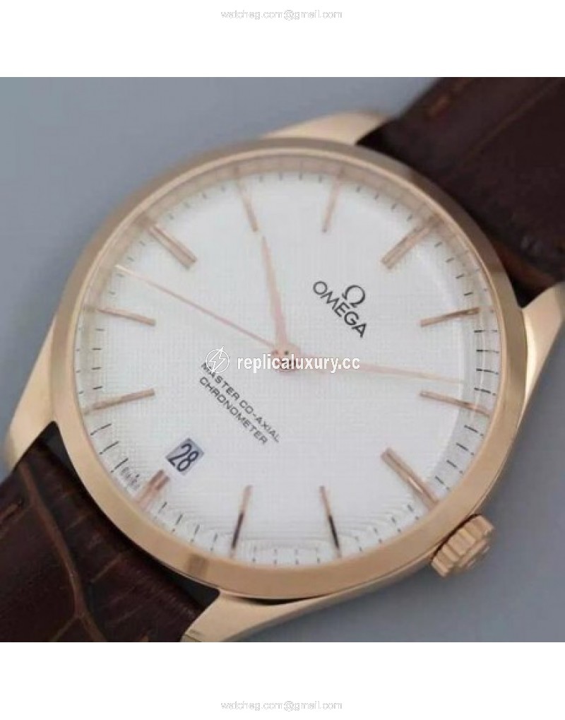 Omega Master 40MM Rose Gold White 