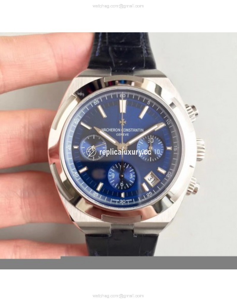 Vacheron Constantin Overseas Chronograph 5500V/110A-B148 JF Stainless Steel Blue 
