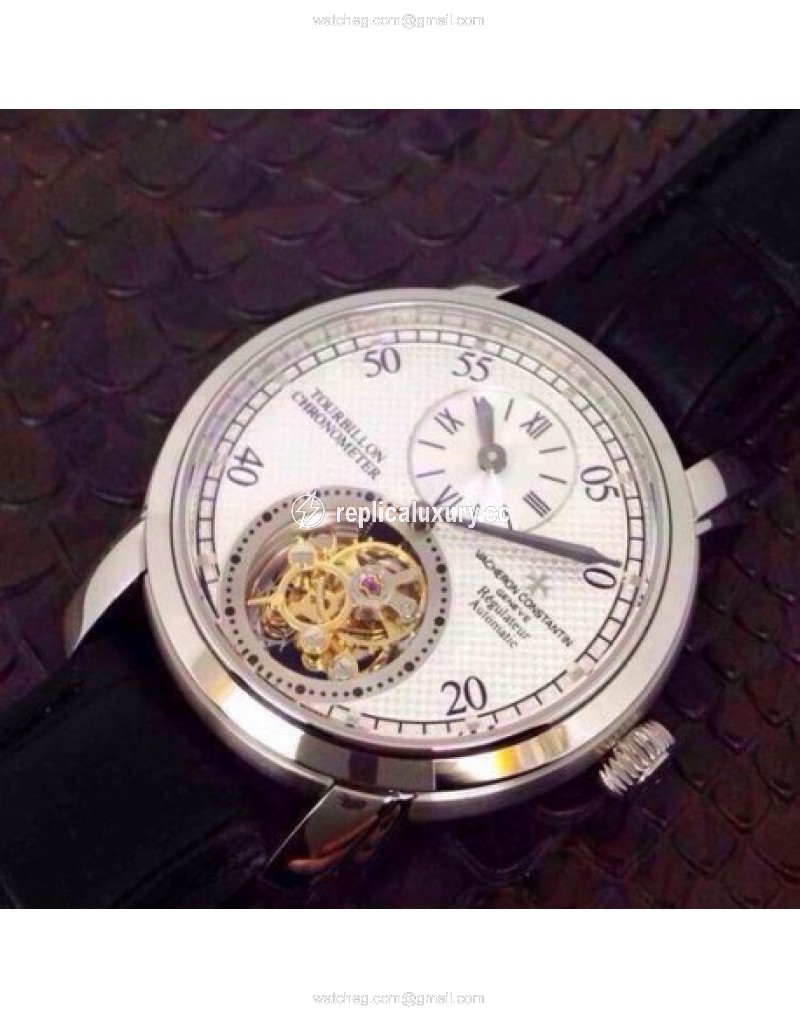 Vacheron Constantin Patrimony Carrousel Tourbillon Stainless Steel White 