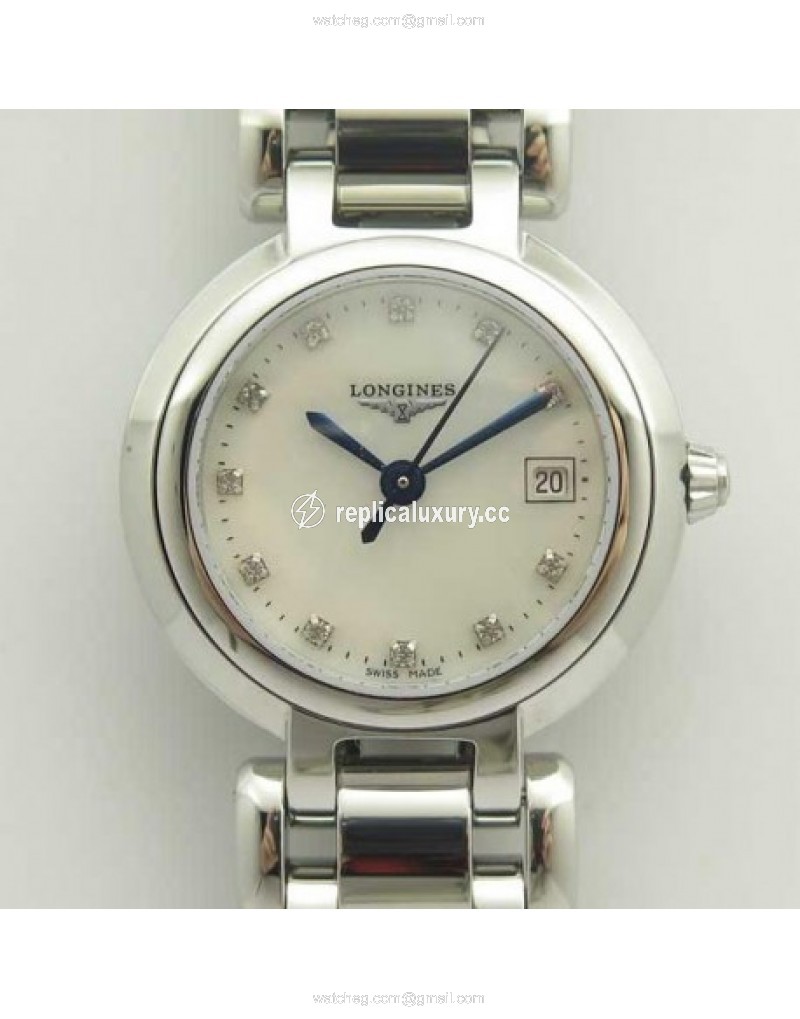 Longines Primaluna Elegant Ladies L8.110.4.87.6 GS Stainless Steel Mother Of Pearl 