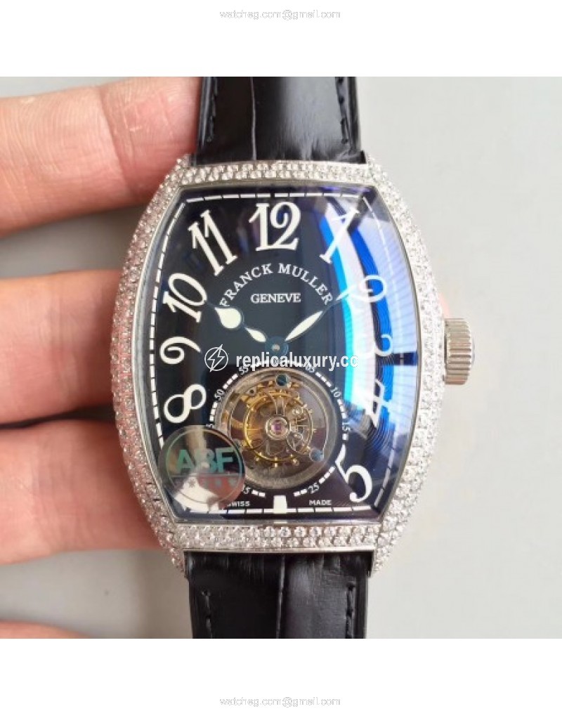 Franck Muller Cintree Curvex Imperial Tourbillon 8880 T ABF Stainless Steel & Diamonds Black 
