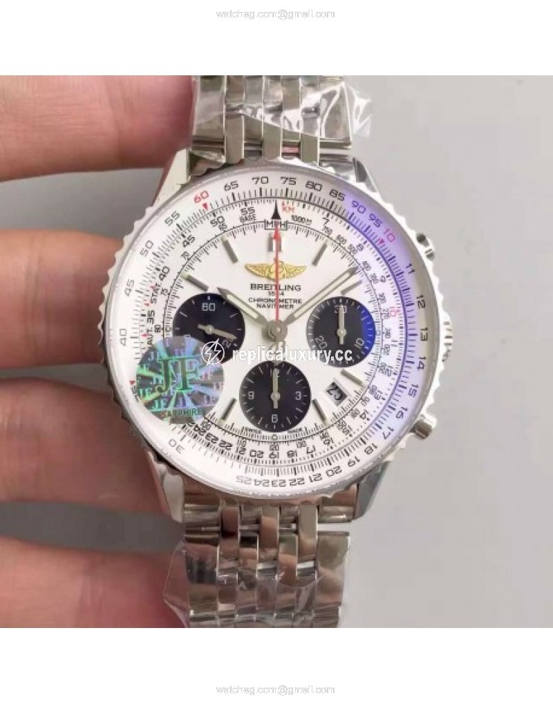 Breitling Navitimer 01 AB0121211G1A1 JF Stainless Steel White 