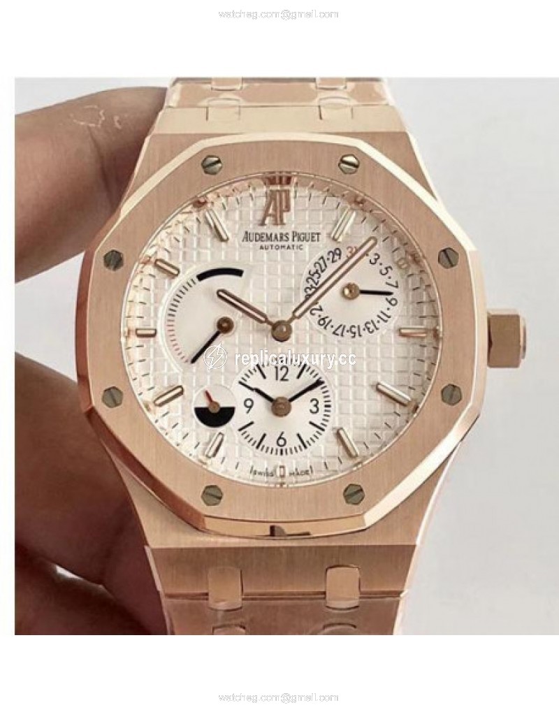 Audemars Piguet Royal Oak GMT 41MM 26120 TWA Rose Gold White 