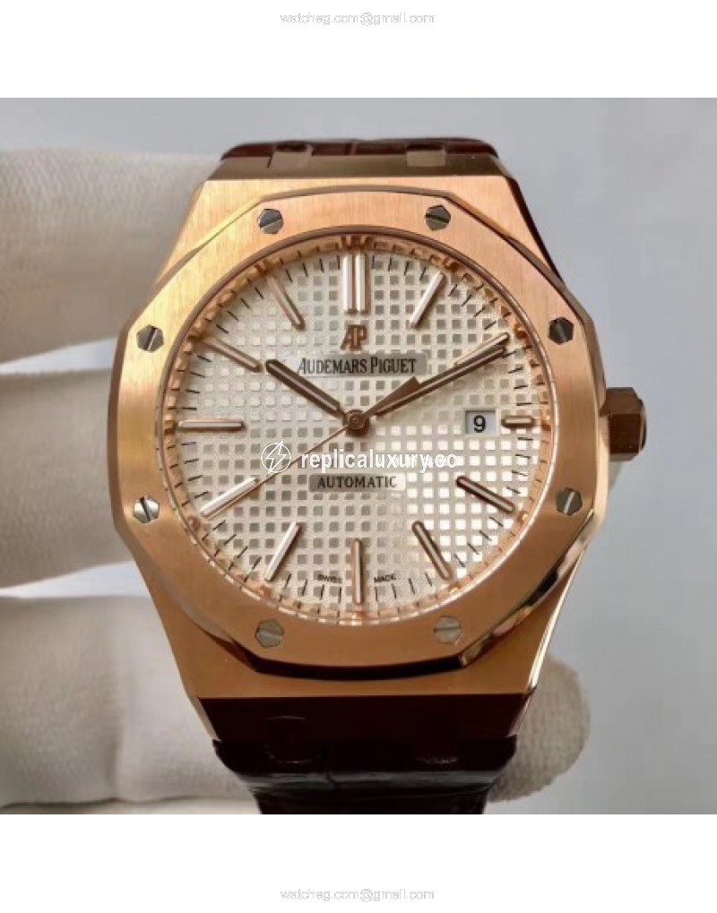 Audemars Piguet Royal Oak 15400 JF Rose Gold Silver 