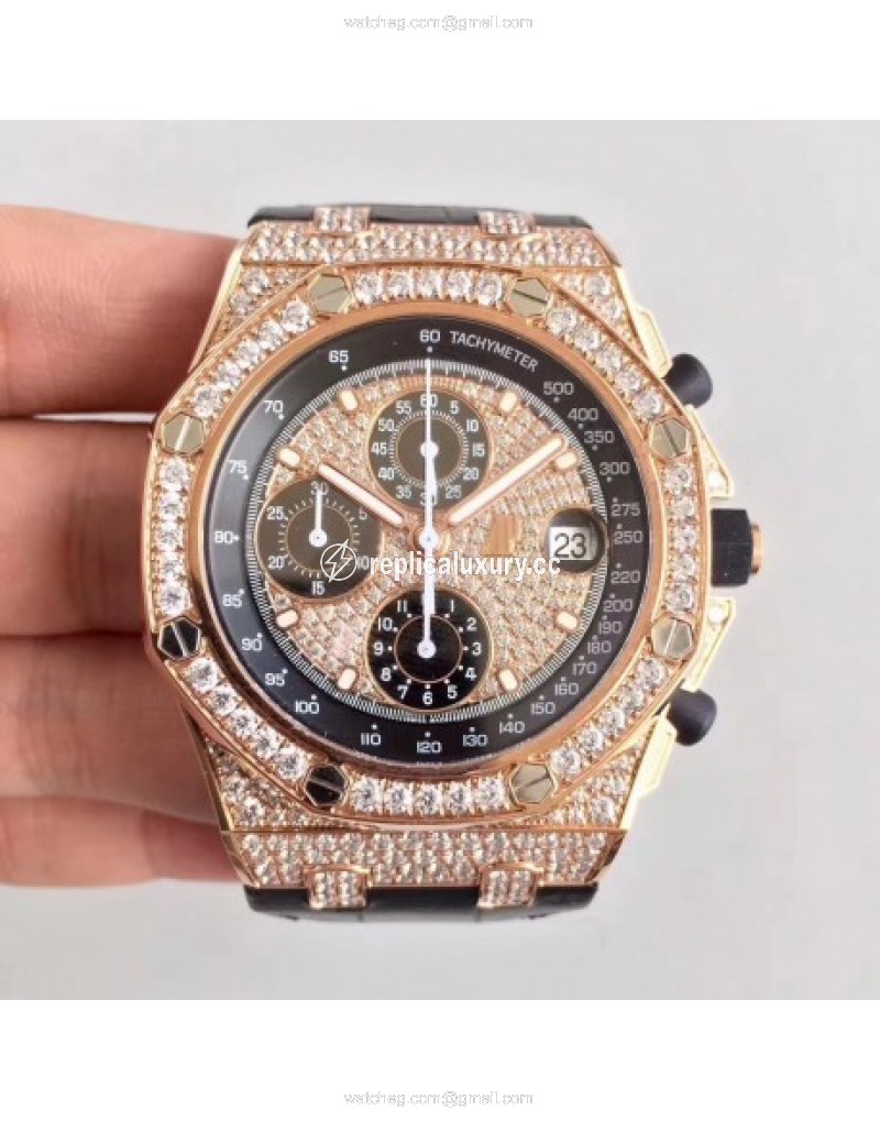 Audemars Piguet Royal Oak Offshore 26067OR.ZZ.D002CR.01 JF V3 Rose Gold & Diamonds Diamond 