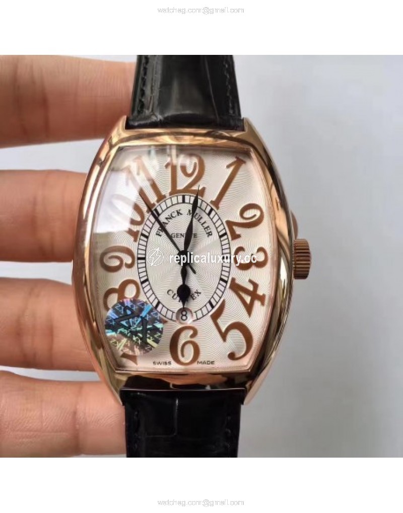 Franck Muller Cintree Curvex 9880 SC DT REL ZX Rose Gold White 