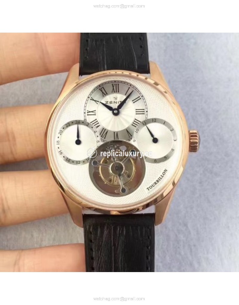 Zenith El Primero Tourbillon BP Rose Gold White 