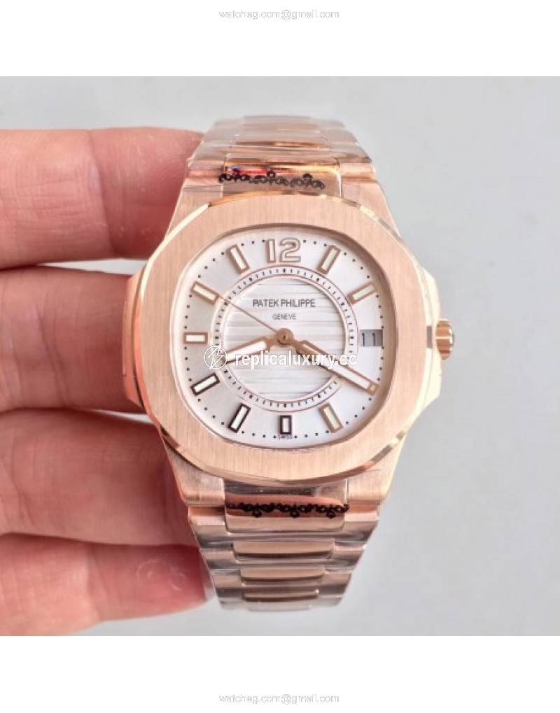 Patek Philippe Nautilus Ladies 7011/1R-001 JJ Rose Gold Silver 