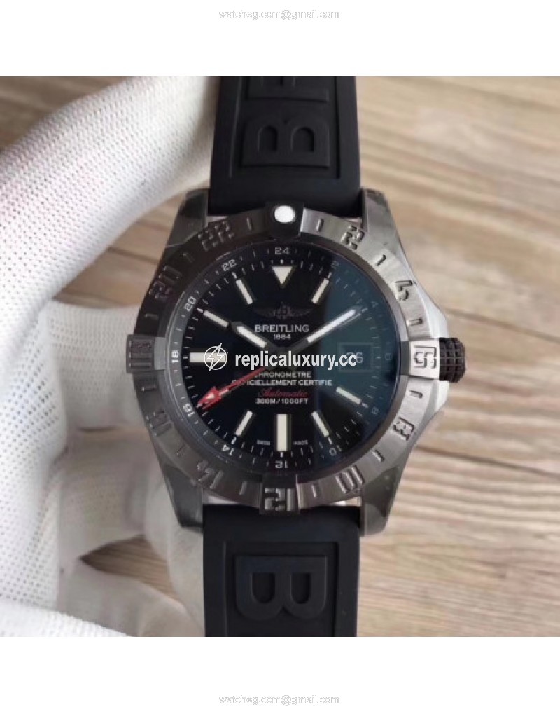 Breitling Avenger II GMT A3239011/BC35/153S/A20D.2 GF Black Stainless Steel Black 
