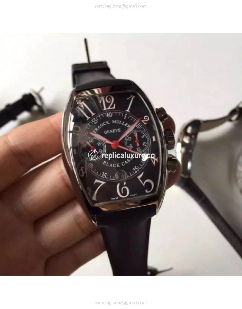 Franck Muller Casablanca Black Casa Chronograph FM 8880 C CC Stainless Steel Black & Red 