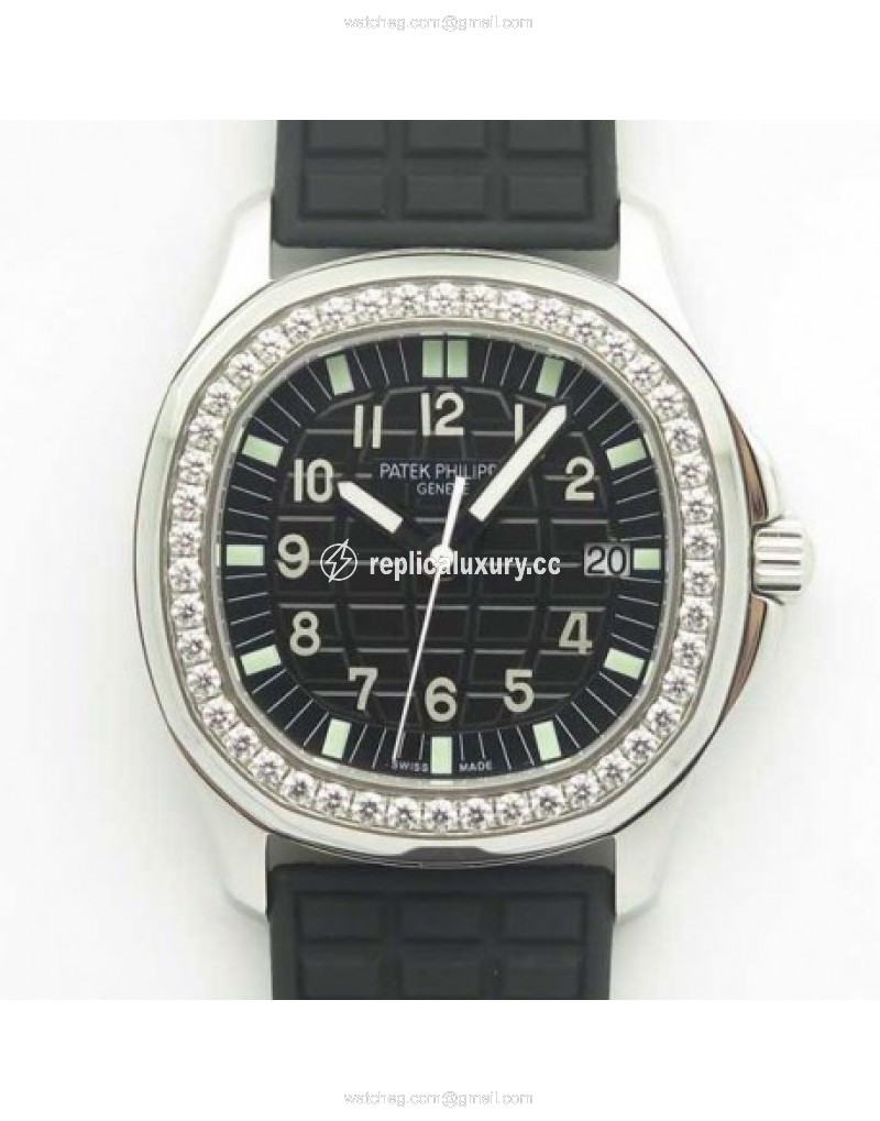 Patek Philippe Aquanaut Luce Ladies 5067A-001 JJ Stainless Steel & Diamonds Black 
