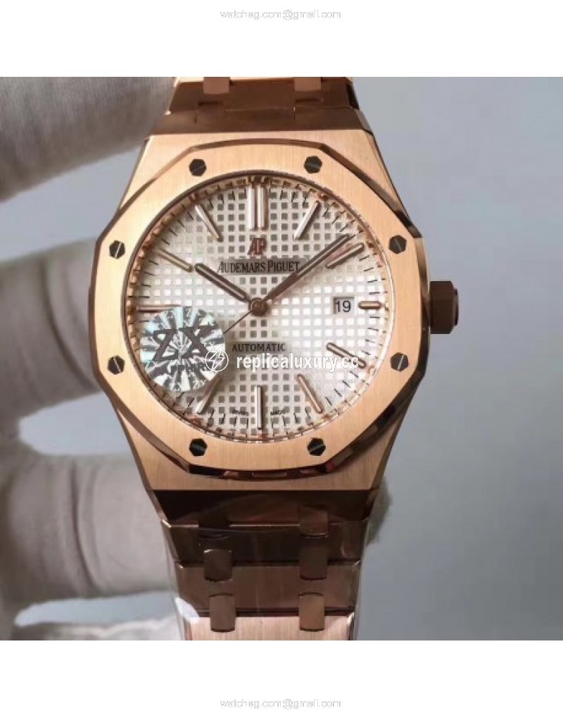 Audemars Piguet Royal Oak 15400 ZX Rose Gold Silver 