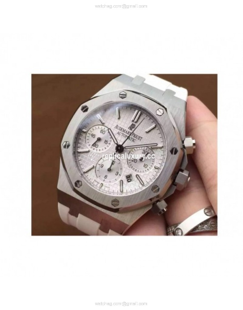 Audemars Piguet Royal Oak Chronograph 26331 Stainless Steel White 