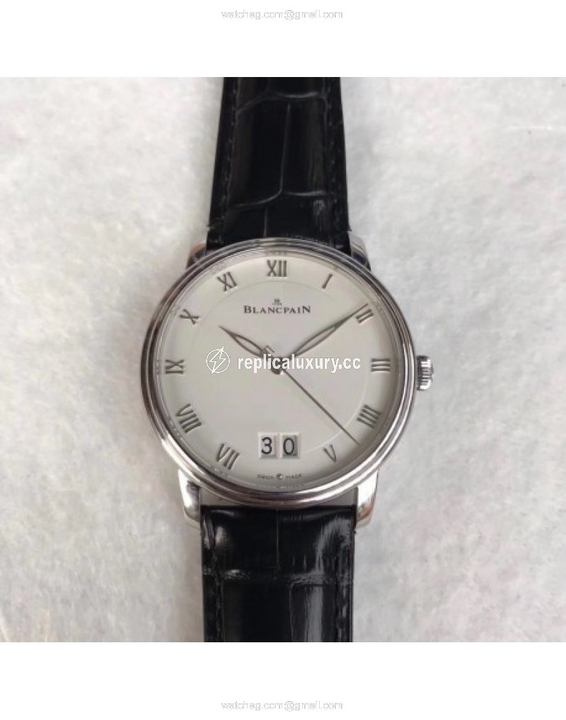 Blancpain Villeret Grande Date 6669-1127-55B HG V2 Stainless Steel White 