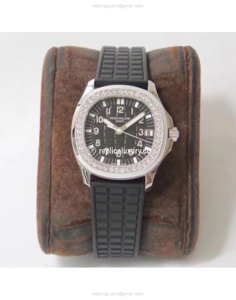 Patek Philippe Aquanaut Luce Ladies 5067 PP Stainless Steel & Diamonds Black 