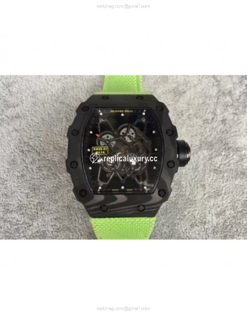 Richard Mille RM35-01 Rafael Nadal Forged Carbon Skeleton Black 