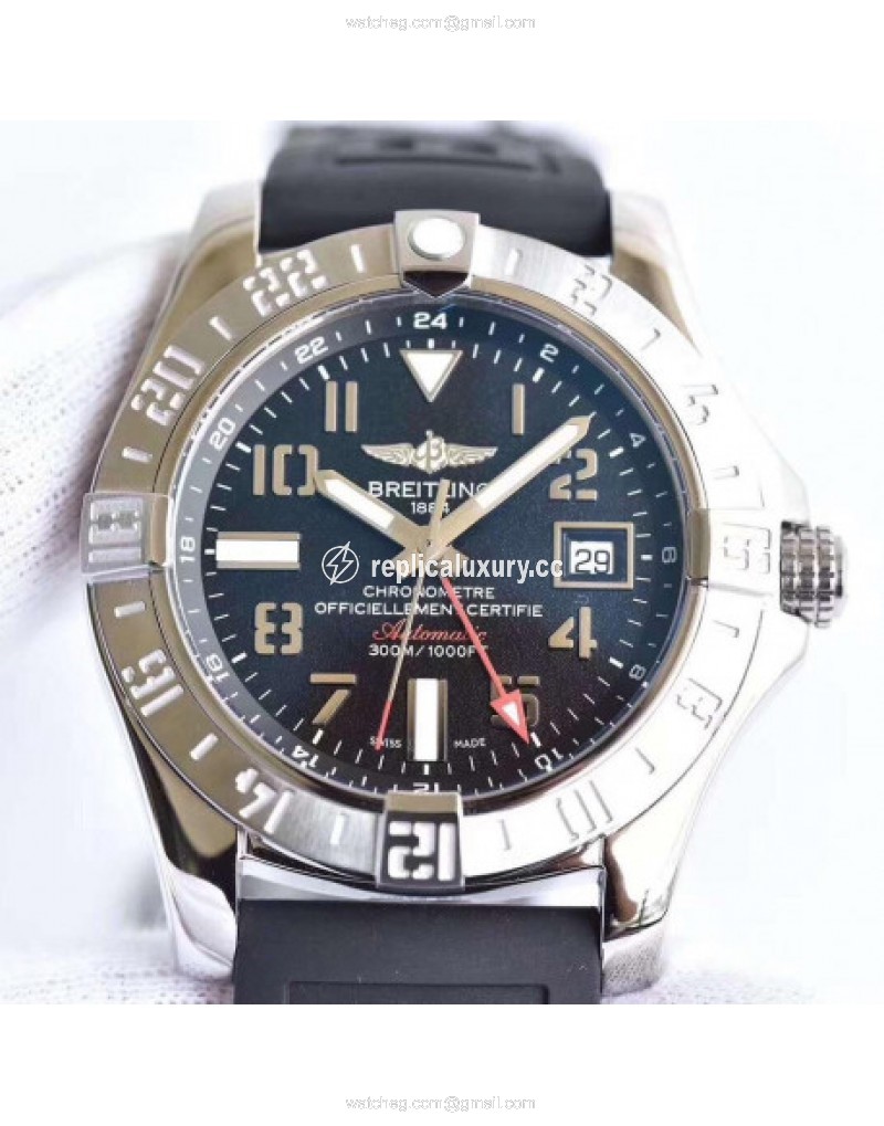 Breitling Avenger II GMT A3239011/BC34/152S/A20S.1 GF Stainless Steel Black 