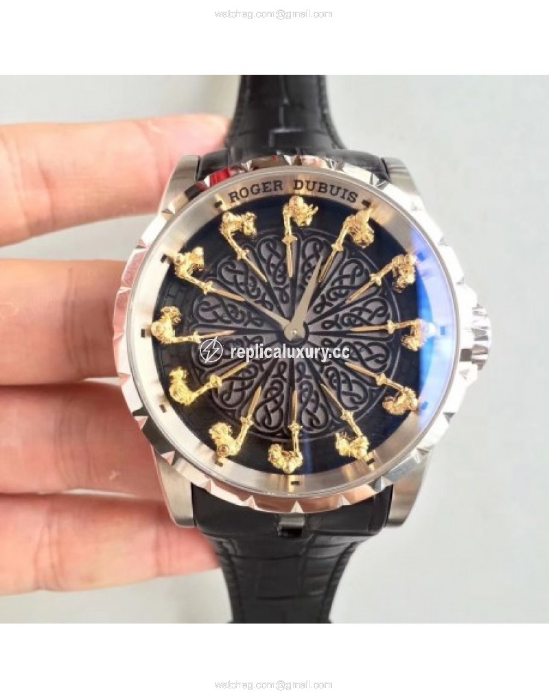 Roger Dubuis Excalibur Knights Of The Round Table II RDDBEX0495 Noob Stainless Steel Black 